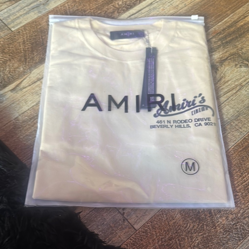 Amiri Cream Graphic Men's Shirt
